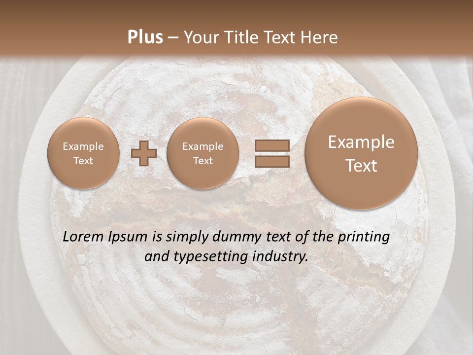 A Plate Of Bread On A Wooden Table PowerPoint Template