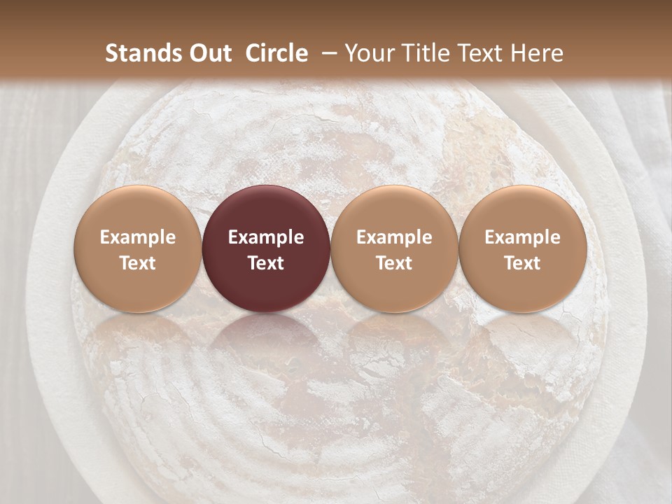 A Plate Of Bread On A Wooden Table PowerPoint Template