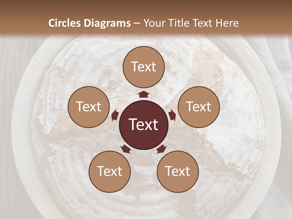 A Plate Of Bread On A Wooden Table PowerPoint Template