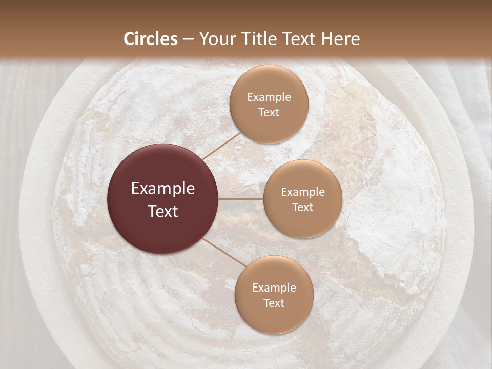 A Plate Of Bread On A Wooden Table PowerPoint Template