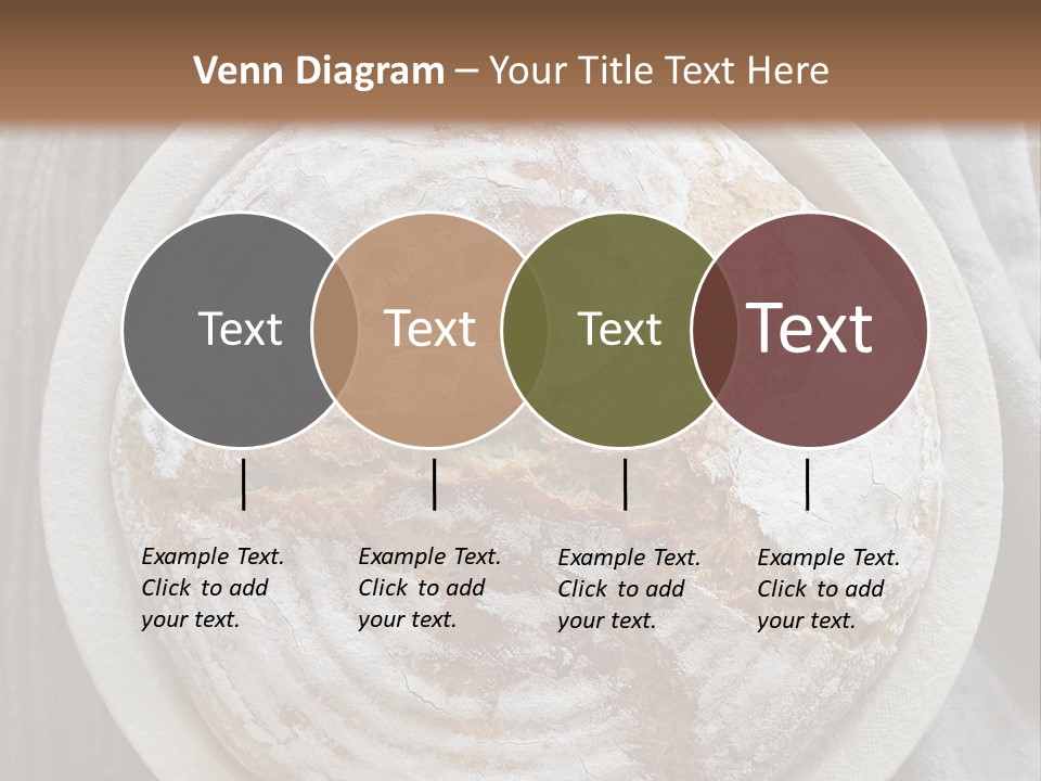 A Plate Of Bread On A Wooden Table PowerPoint Template