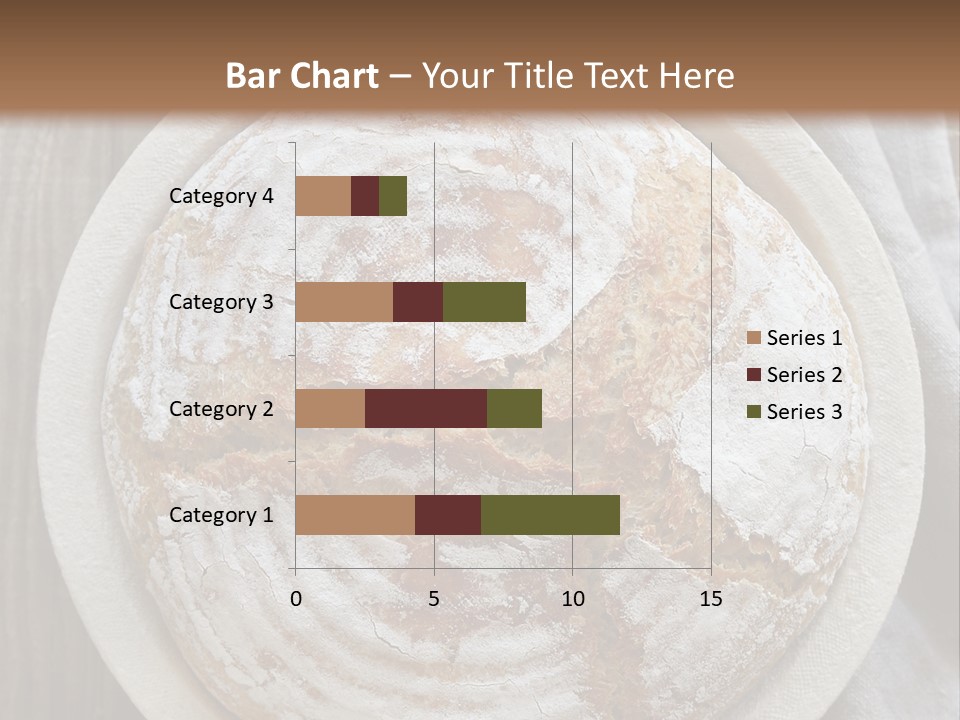 A Plate Of Bread On A Wooden Table PowerPoint Template
