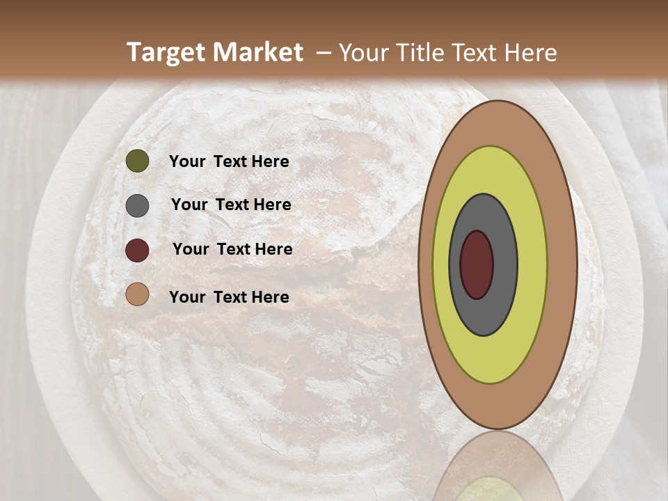 A Plate Of Bread On A Wooden Table PowerPoint Template