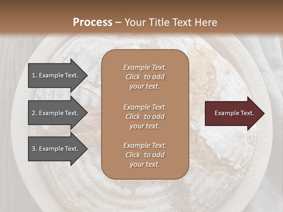 A Plate Of Bread On A Wooden Table PowerPoint Template
