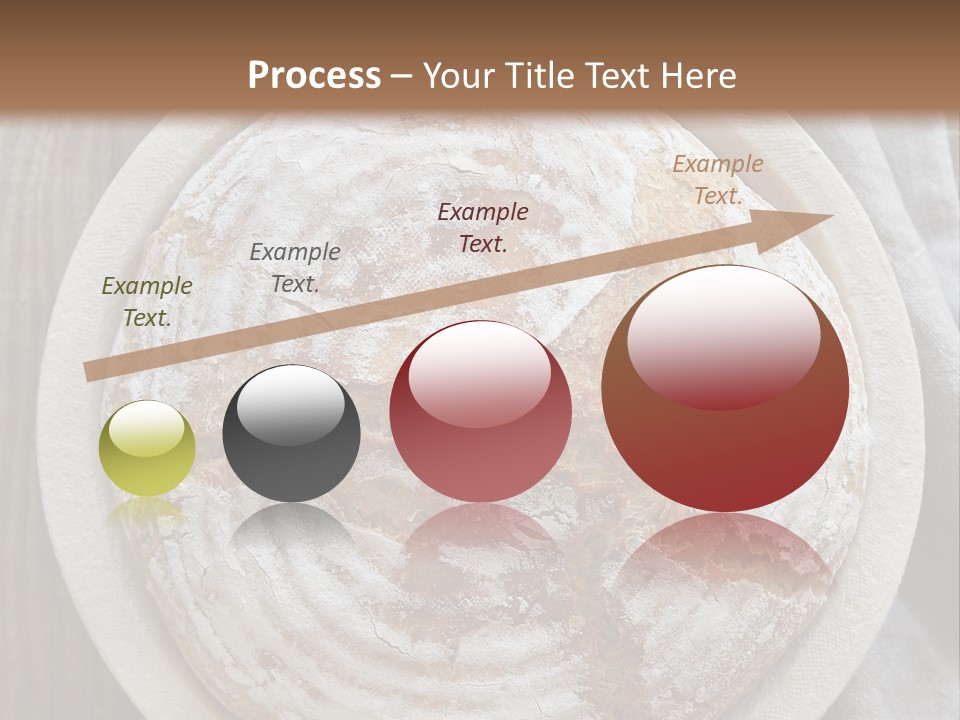 A Plate Of Bread On A Wooden Table PowerPoint Template