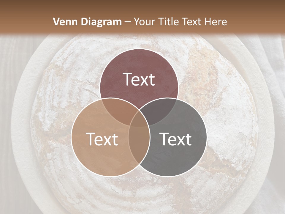 A Plate Of Bread On A Wooden Table PowerPoint Template