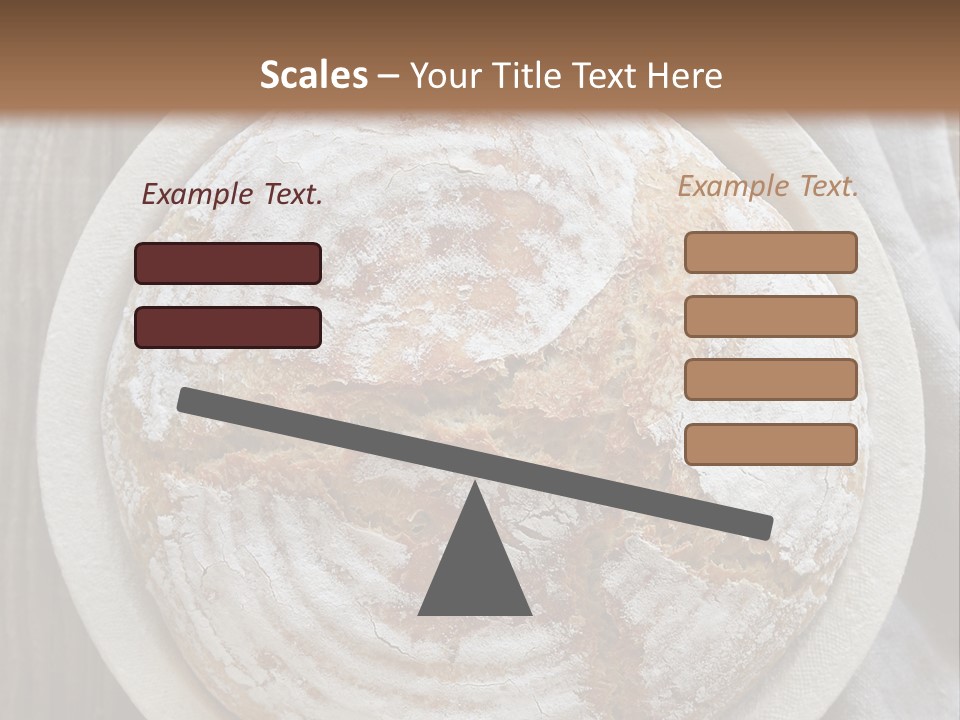 A Plate Of Bread On A Wooden Table PowerPoint Template