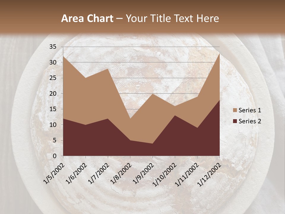 A Plate Of Bread On A Wooden Table PowerPoint Template