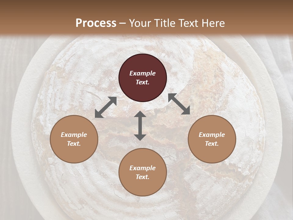 A Plate Of Bread On A Wooden Table PowerPoint Template