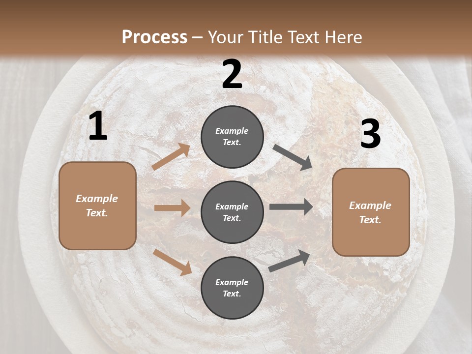 A Plate Of Bread On A Wooden Table PowerPoint Template