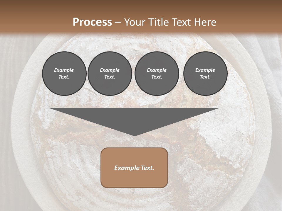 A Plate Of Bread On A Wooden Table PowerPoint Template