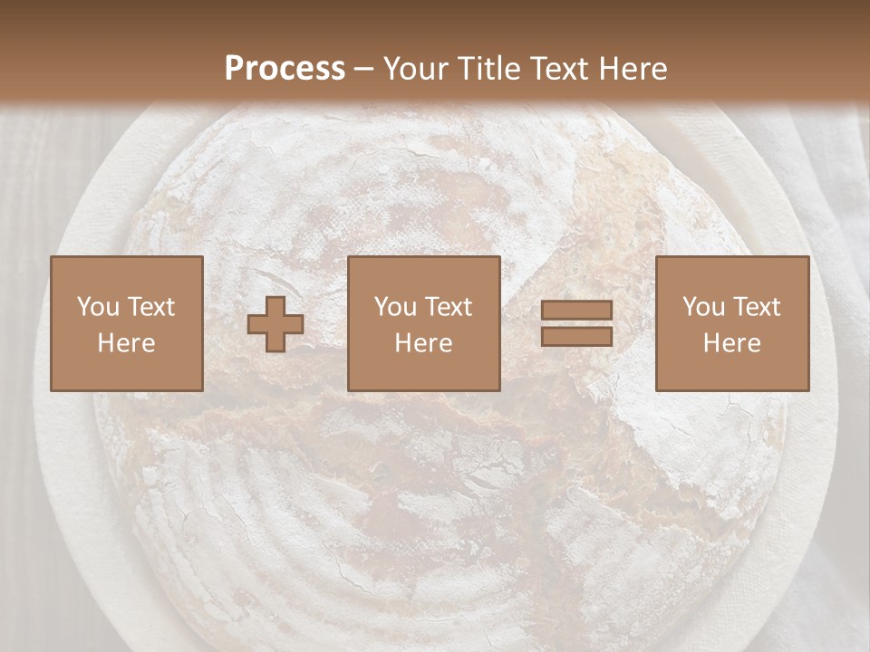 A Plate Of Bread On A Wooden Table PowerPoint Template