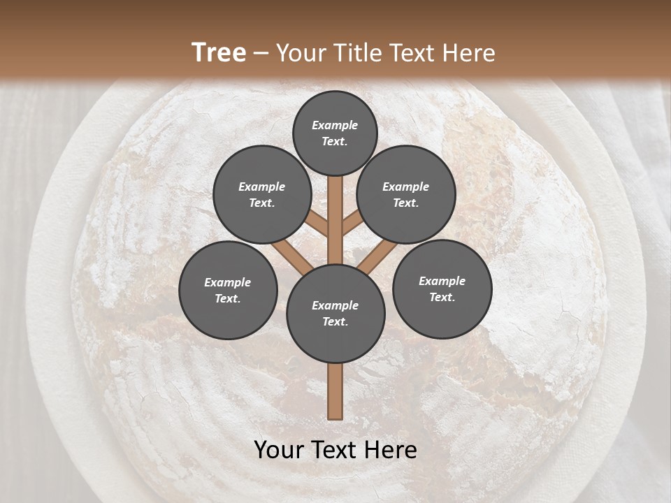 A Plate Of Bread On A Wooden Table PowerPoint Template