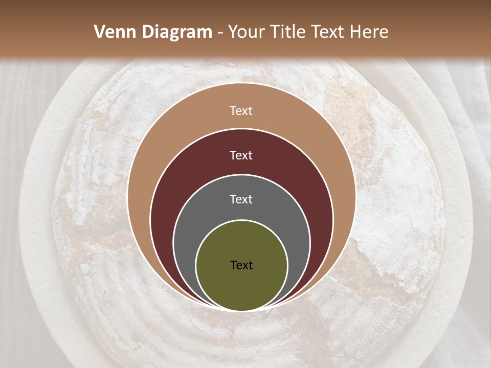 A Plate Of Bread On A Wooden Table PowerPoint Template