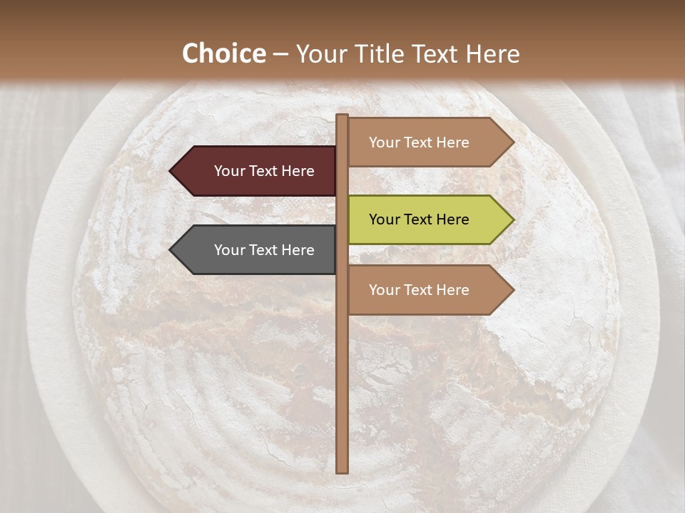 A Plate Of Bread On A Wooden Table PowerPoint Template