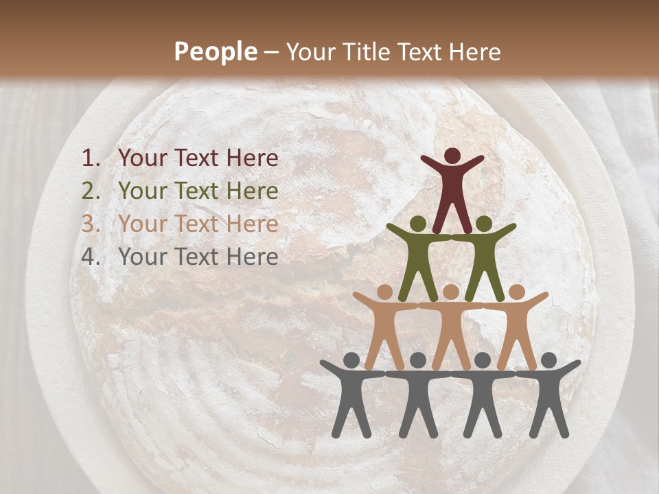 A Plate Of Bread On A Wooden Table PowerPoint Template