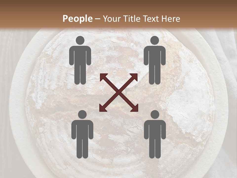 A Plate Of Bread On A Wooden Table PowerPoint Template