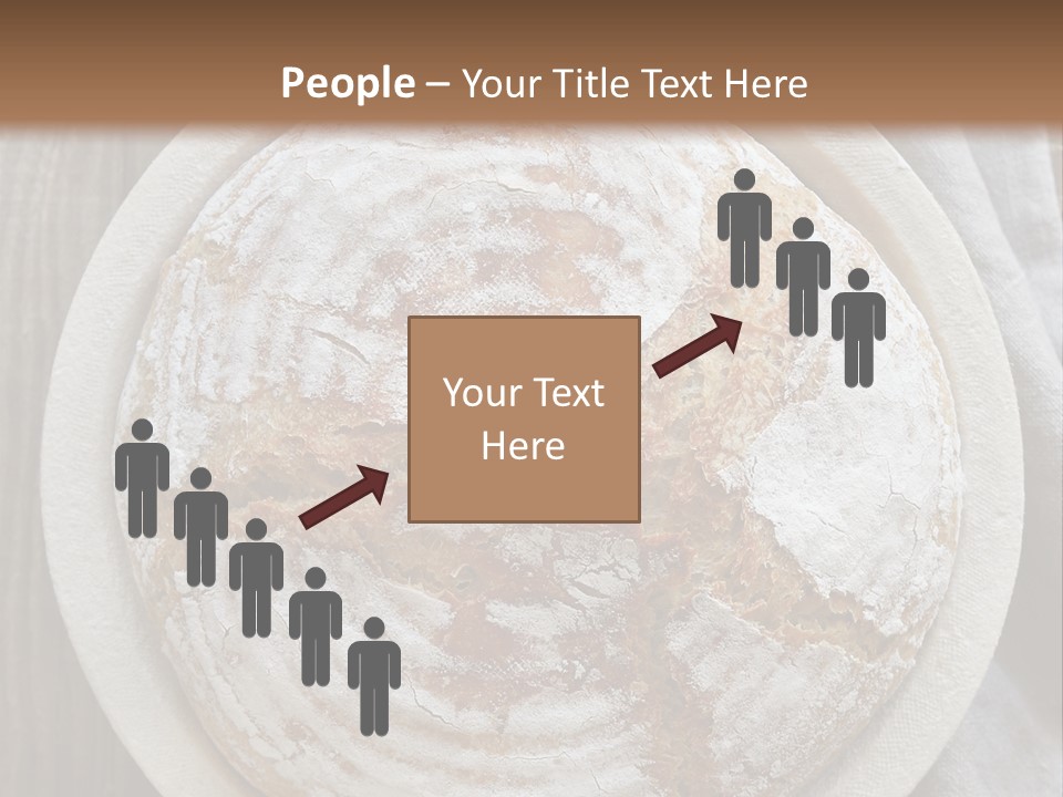 A Plate Of Bread On A Wooden Table PowerPoint Template