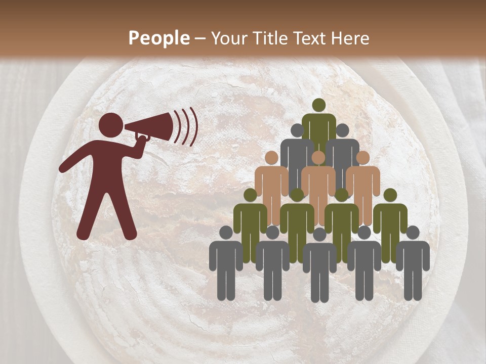 A Plate Of Bread On A Wooden Table PowerPoint Template