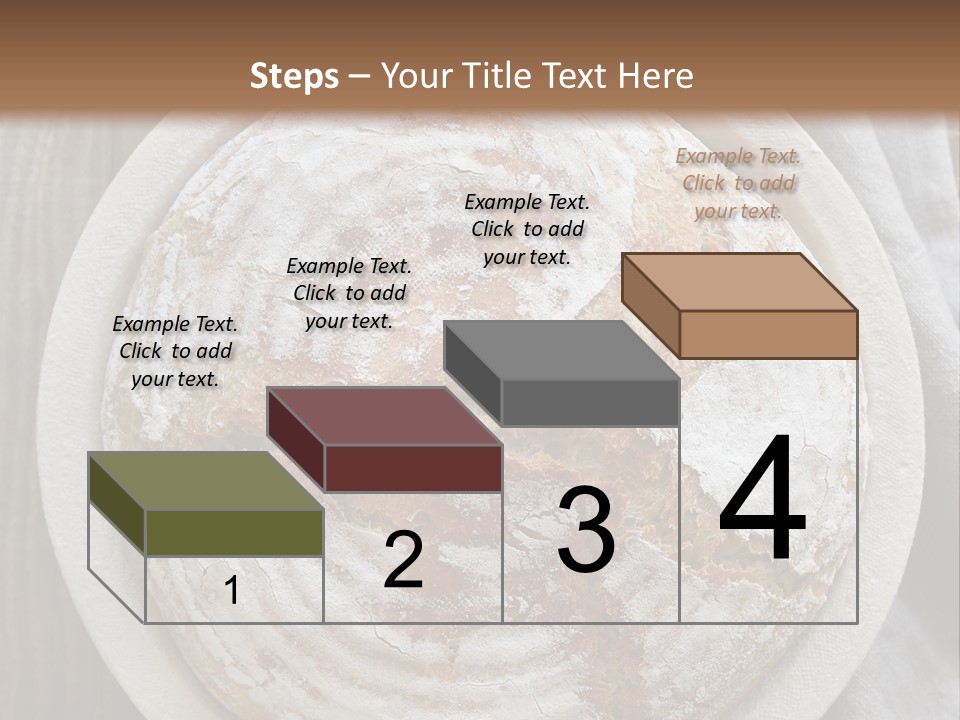 A Plate Of Bread On A Wooden Table PowerPoint Template