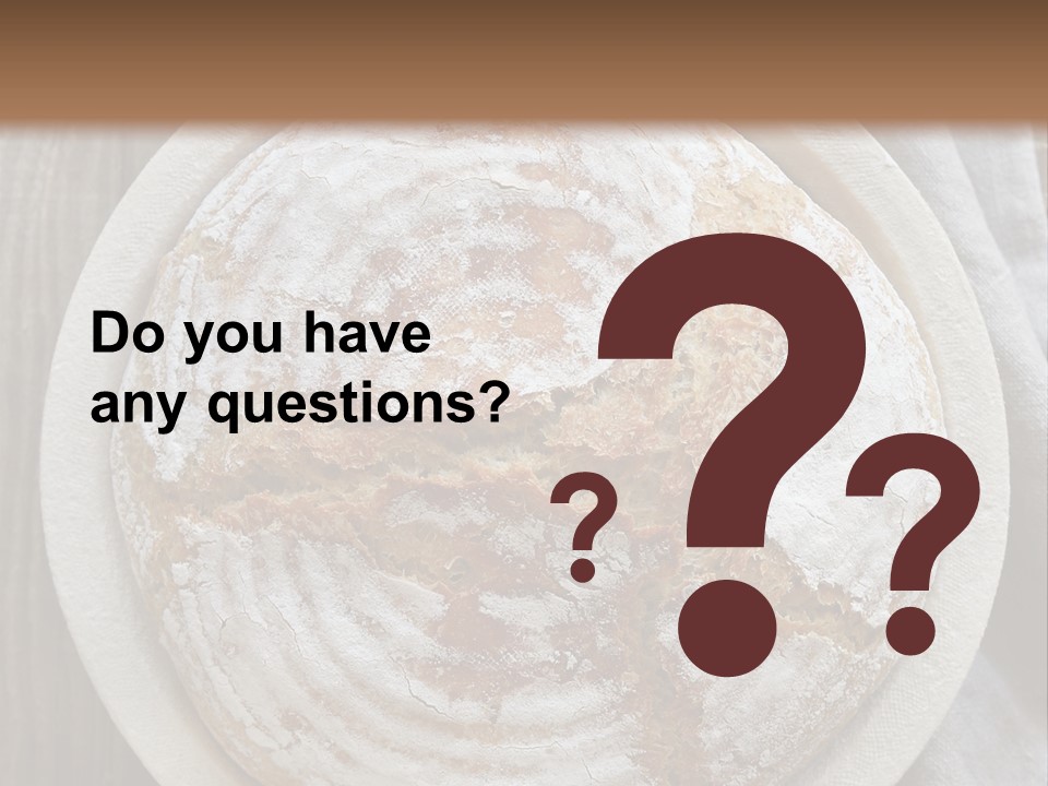 A Plate Of Bread On A Wooden Table PowerPoint Template