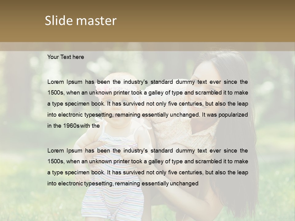 A Woman Holding A Baby In Her Arms PowerPoint Template