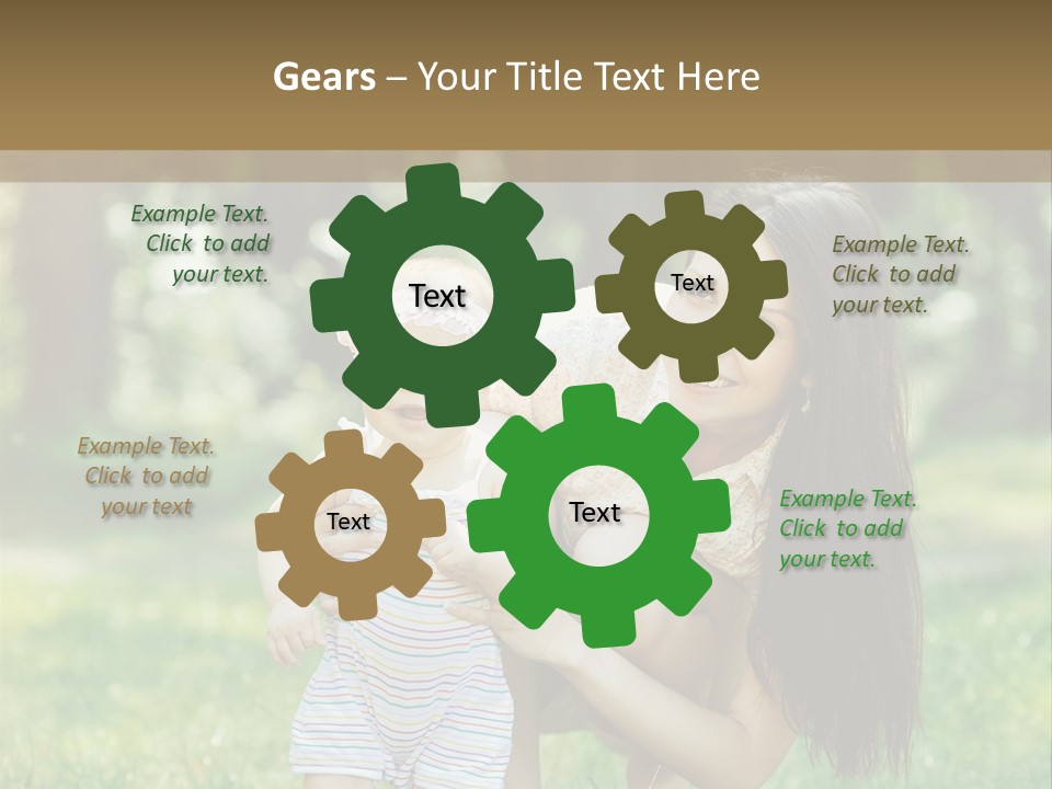 A Woman Holding A Baby In Her Arms PowerPoint Template