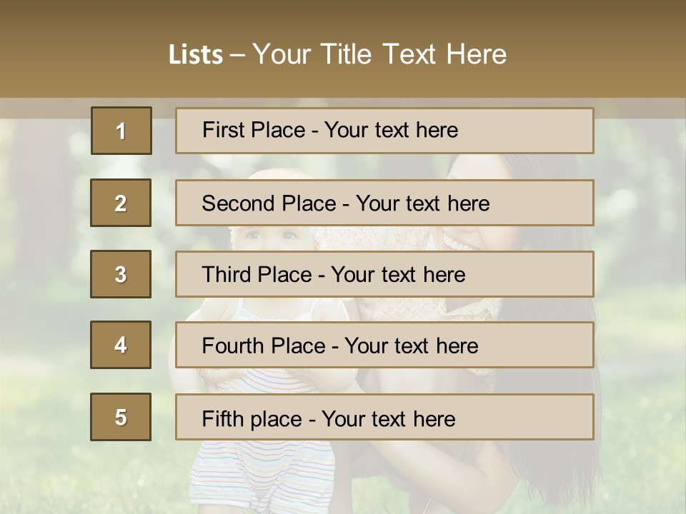 A Woman Holding A Baby In Her Arms PowerPoint Template