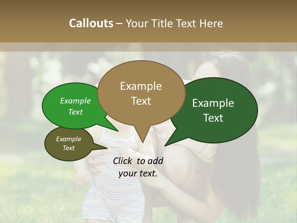 A Woman Holding A Baby In Her Arms PowerPoint Template