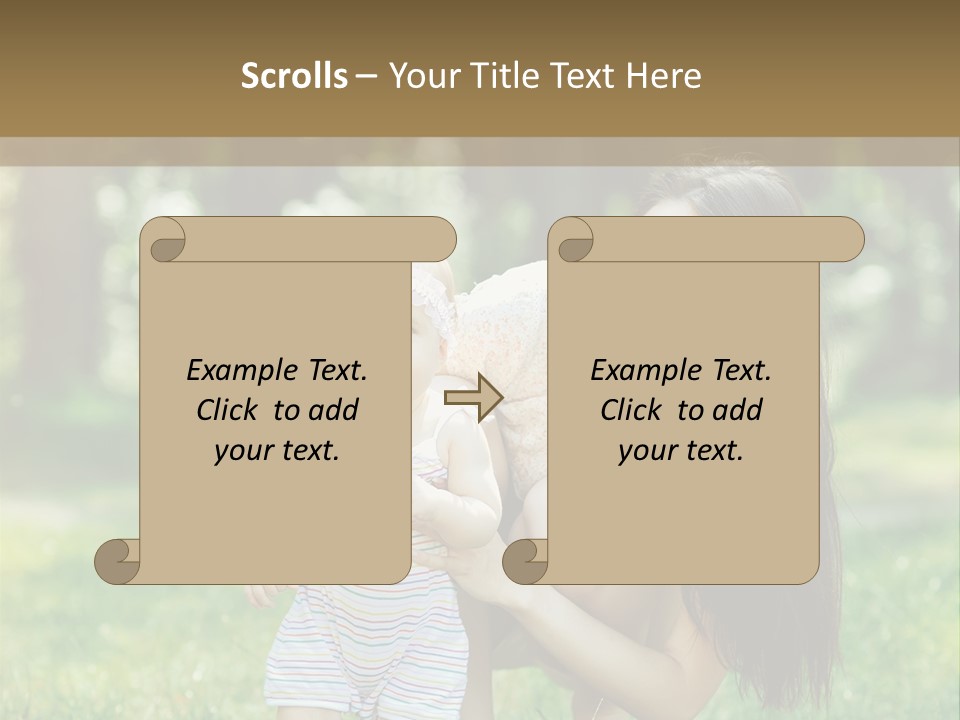 A Woman Holding A Baby In Her Arms PowerPoint Template