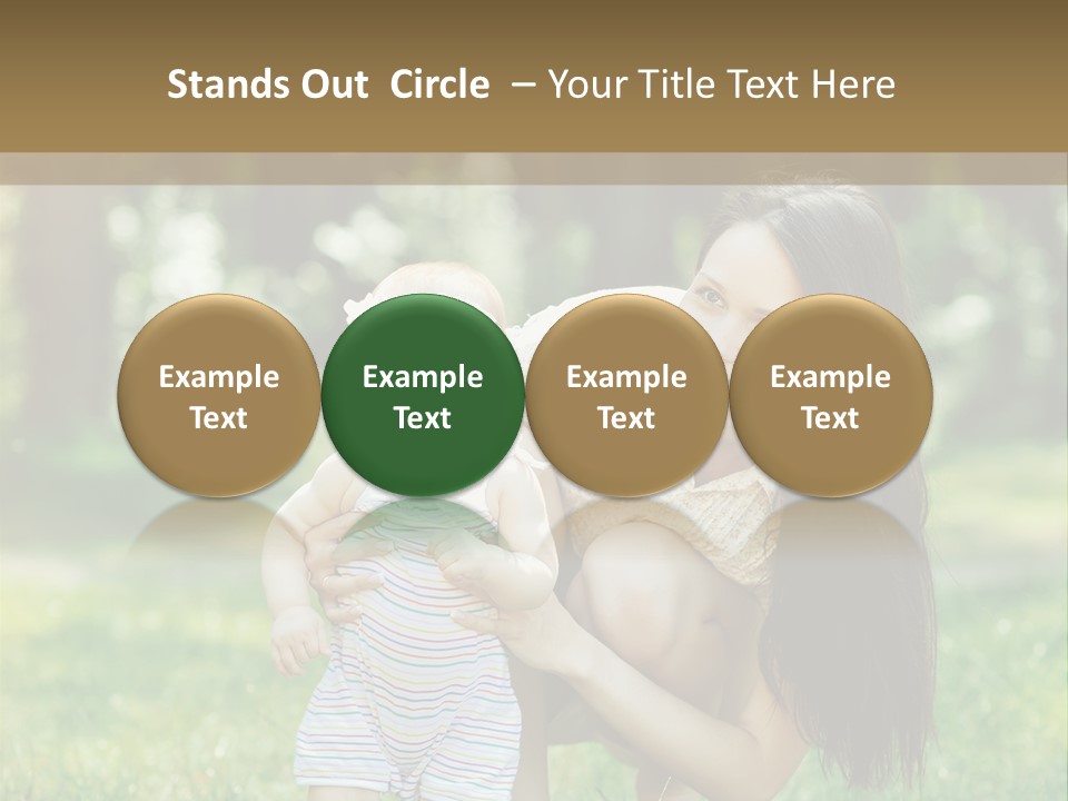 A Woman Holding A Baby In Her Arms PowerPoint Template
