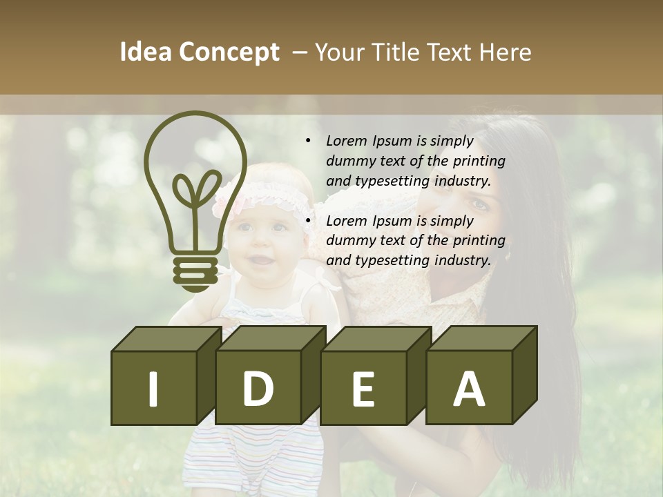 A Woman Holding A Baby In Her Arms PowerPoint Template