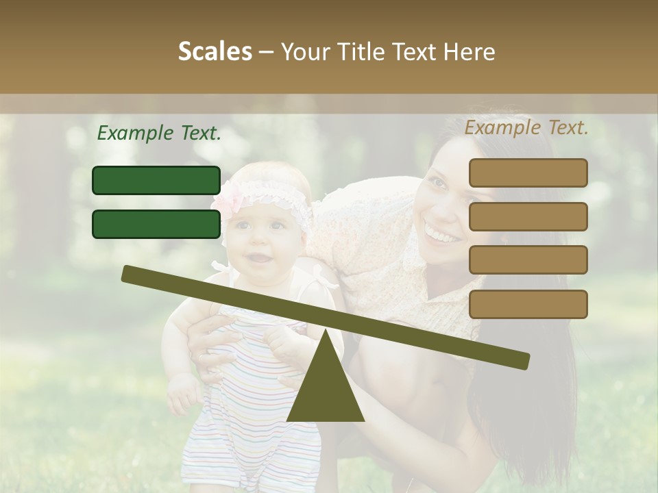 A Woman Holding A Baby In Her Arms PowerPoint Template