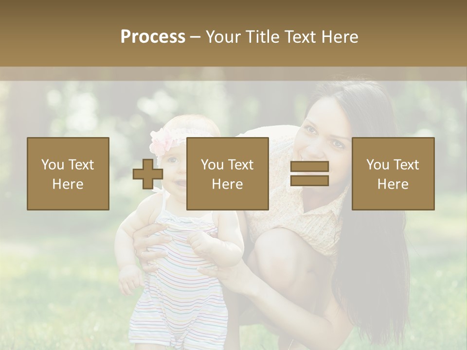 A Woman Holding A Baby In Her Arms PowerPoint Template