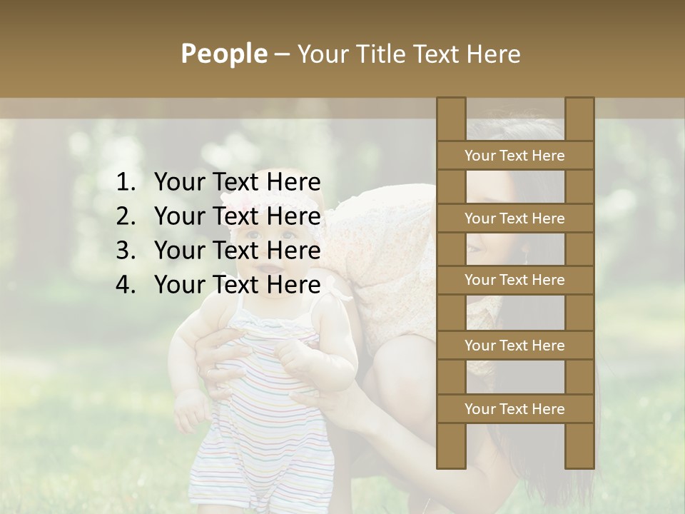 A Woman Holding A Baby In Her Arms PowerPoint Template
