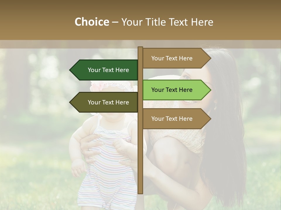 A Woman Holding A Baby In Her Arms PowerPoint Template