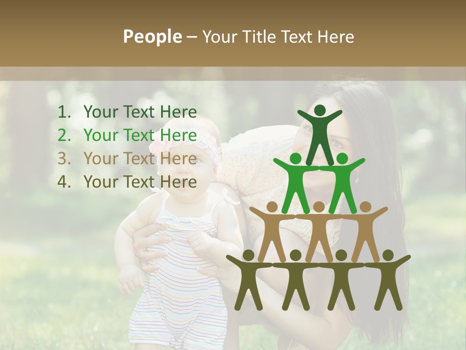 A Woman Holding A Baby In Her Arms PowerPoint Template