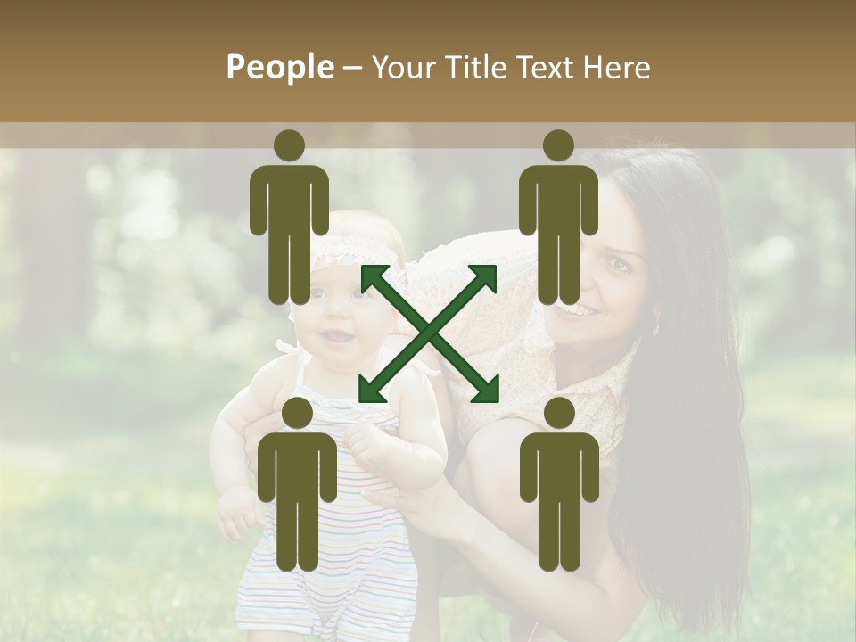 A Woman Holding A Baby In Her Arms PowerPoint Template