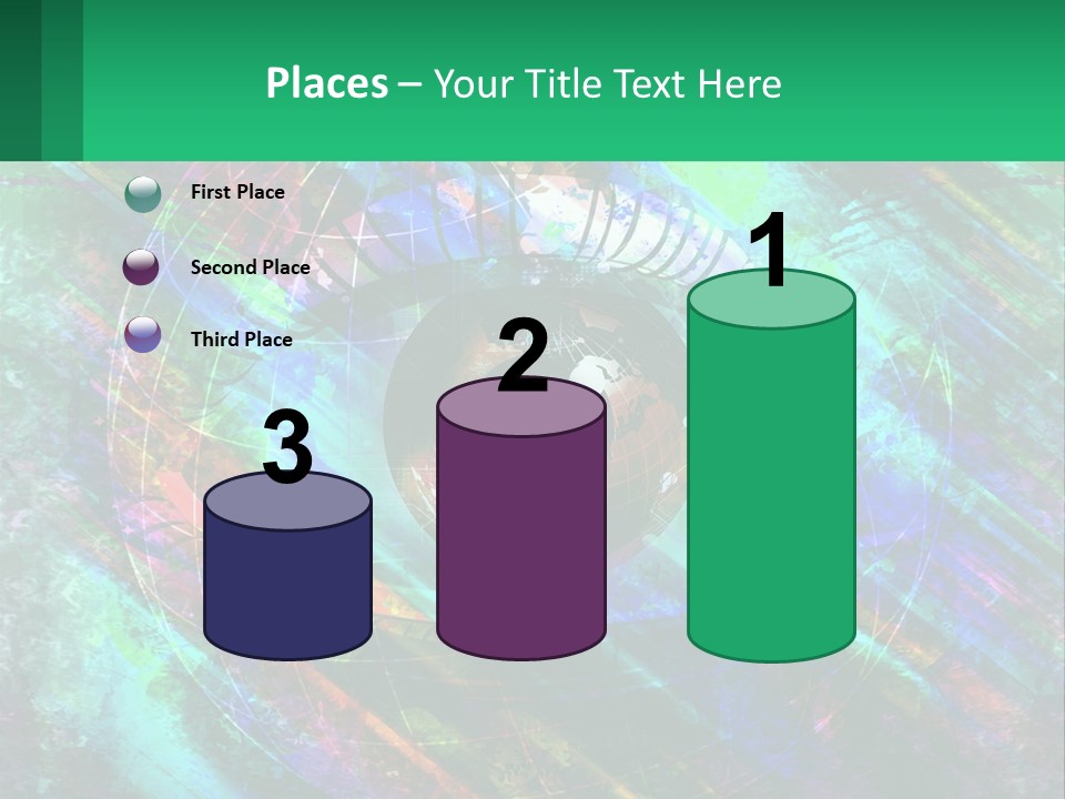 A Colorful Eye With An Abstract Background PowerPoint Template