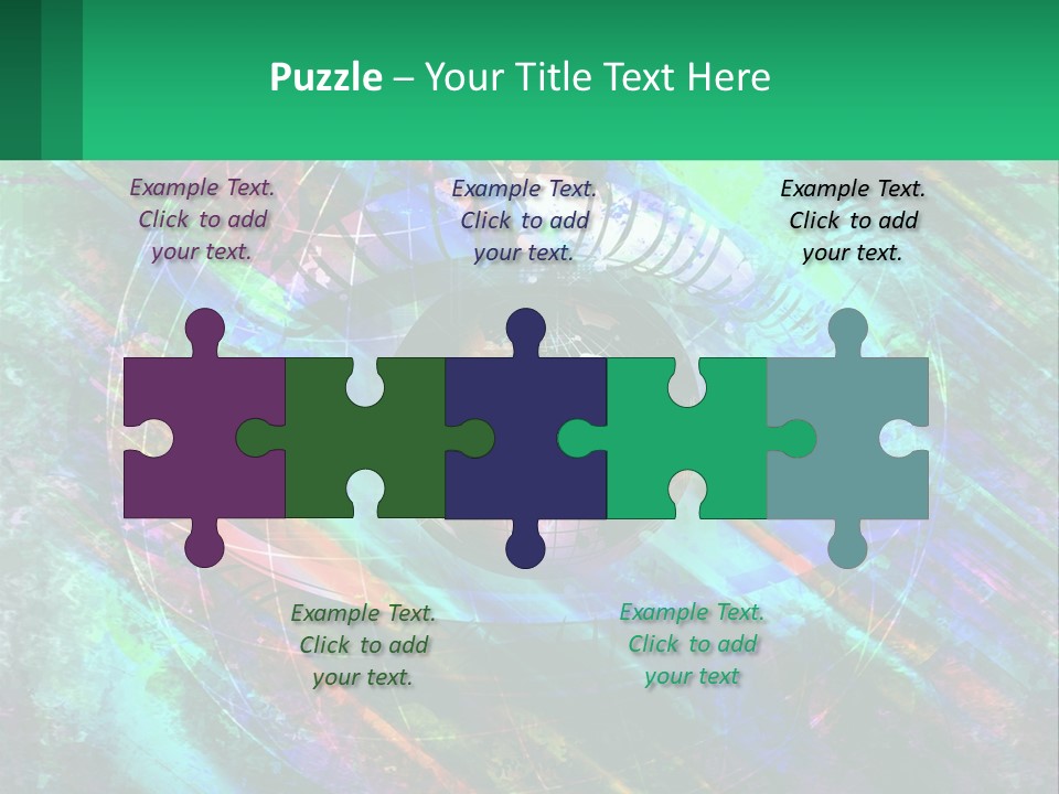 A Colorful Eye With An Abstract Background PowerPoint Template