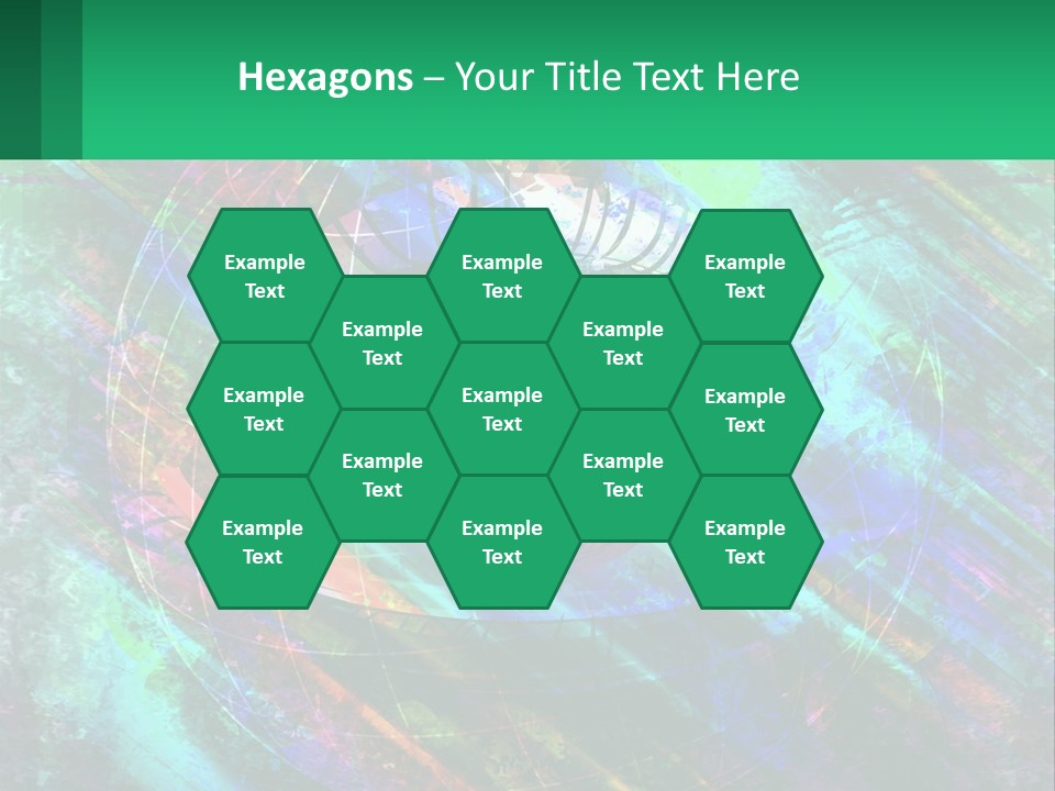 A Colorful Eye With An Abstract Background PowerPoint Template