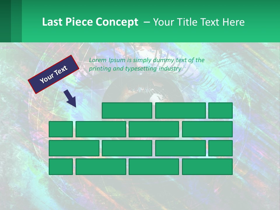 A Colorful Eye With An Abstract Background PowerPoint Template