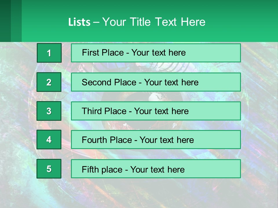 A Colorful Eye With An Abstract Background PowerPoint Template