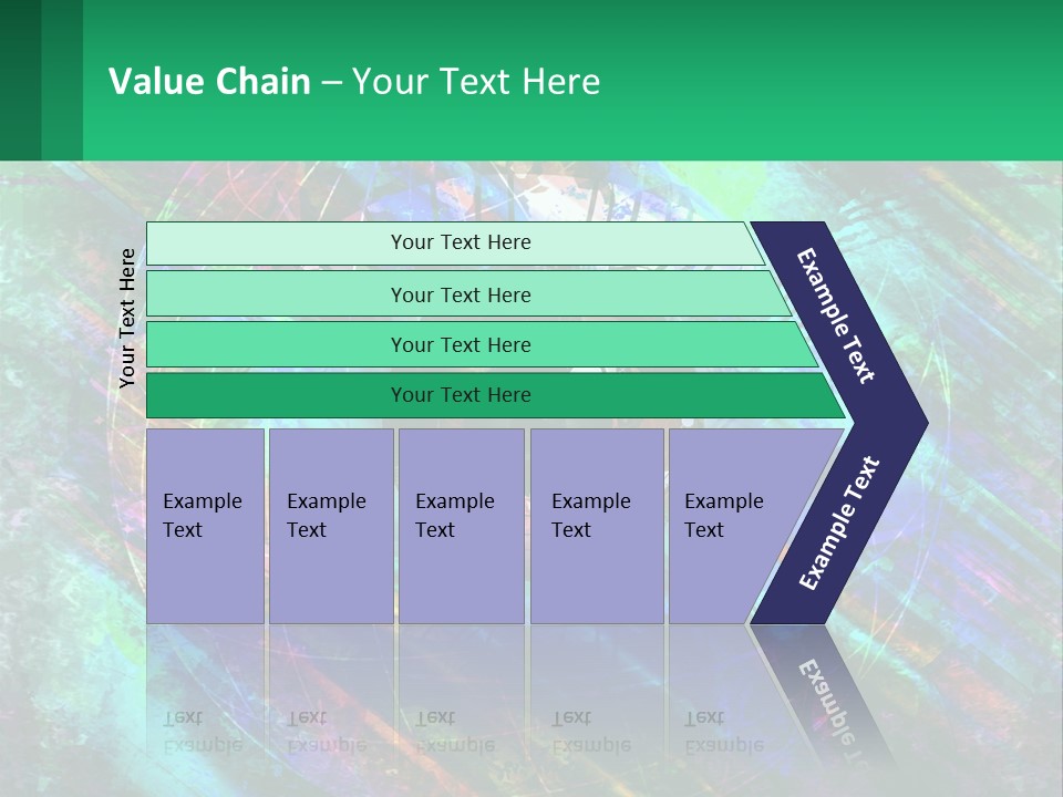 A Colorful Eye With An Abstract Background PowerPoint Template
