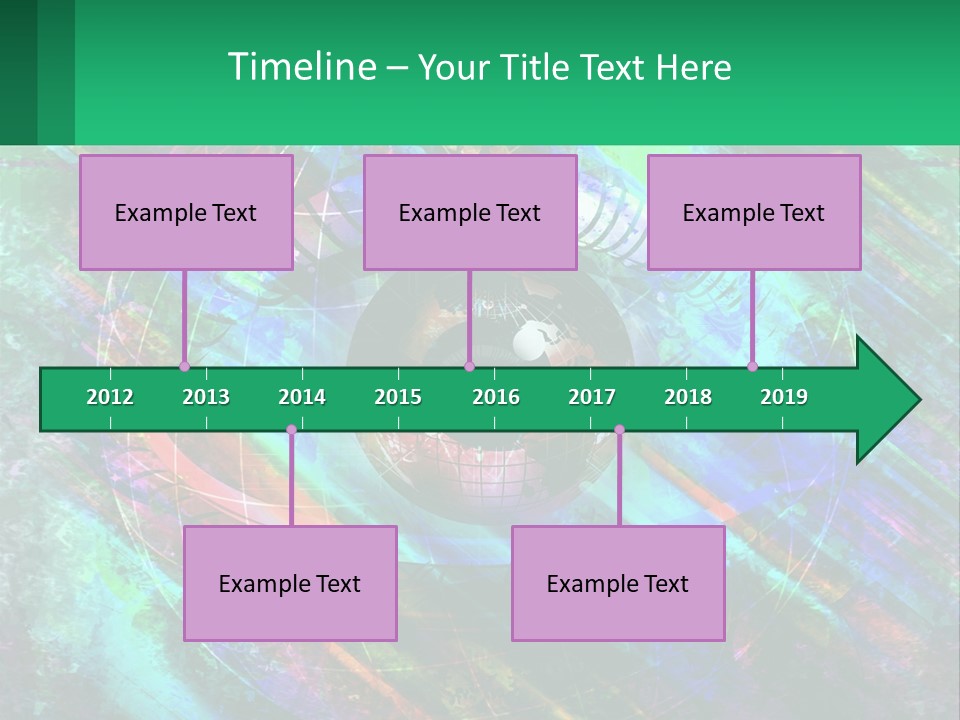 A Colorful Eye With An Abstract Background PowerPoint Template