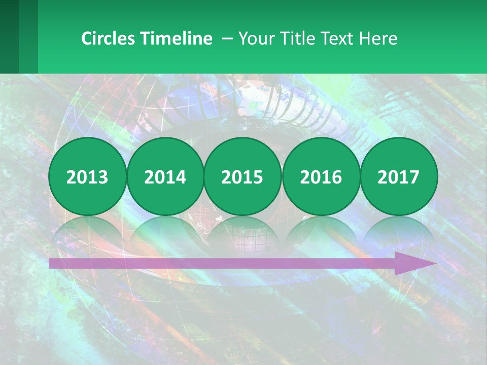 A Colorful Eye With An Abstract Background PowerPoint Template