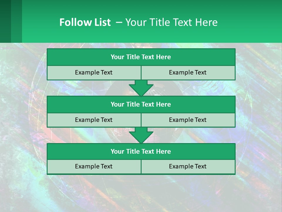 A Colorful Eye With An Abstract Background PowerPoint Template