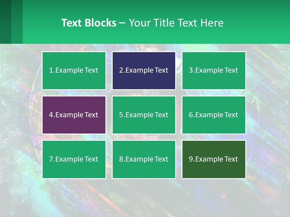 A Colorful Eye With An Abstract Background PowerPoint Template