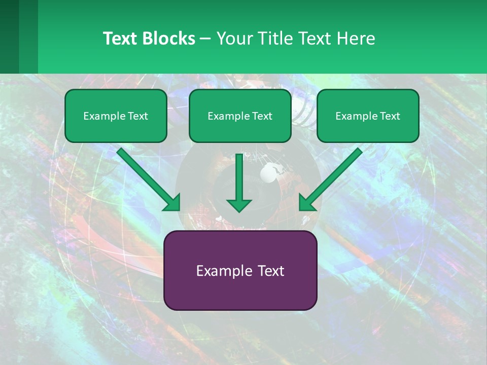 A Colorful Eye With An Abstract Background PowerPoint Template