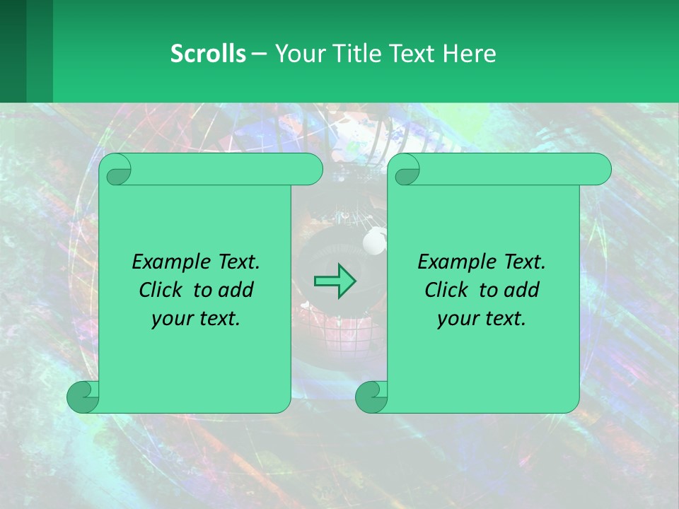 A Colorful Eye With An Abstract Background PowerPoint Template